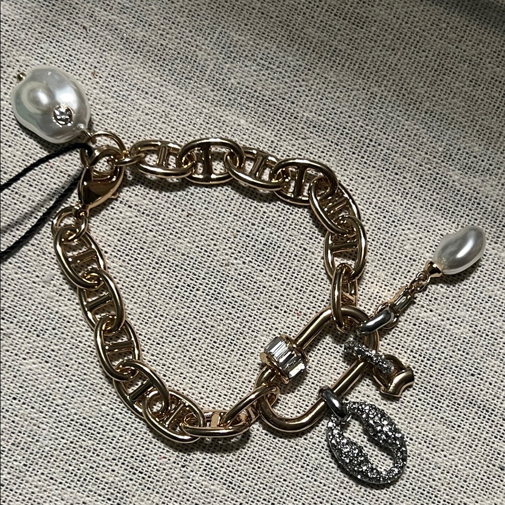 WHBM Gold Link and Pendants Bracelet